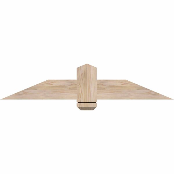 Ekena Millwork Eugene Smooth Timber Gable Bracket, Douglas Fir, 48"W x 10"H x 3 1/2"D x 5 1/2"F, 5/12 Pitch GBW048X10X0406EUG00SDF - main